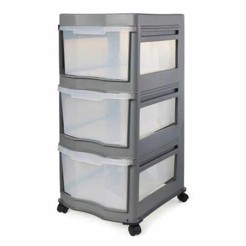 Life Story Classic Gray 3 Shelf Storage Container Organizer Plastic Drawers 1 Piece Fry s Food Stores