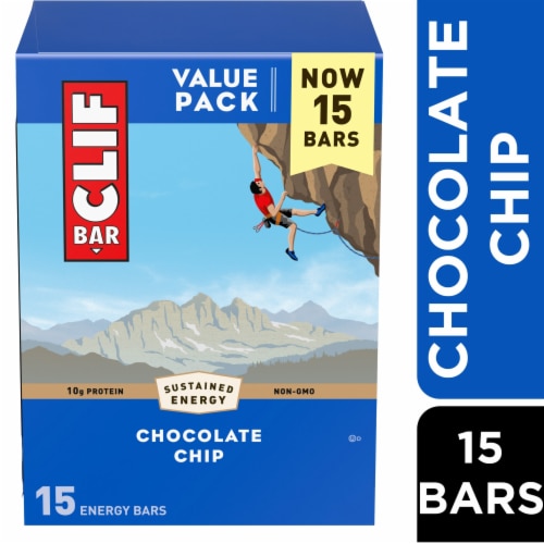 CLIF BAR Chocolate Chip Energy Protein Bars Perspective: front