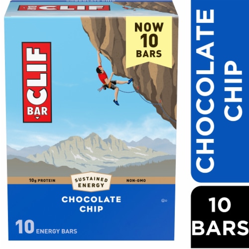 CLIF BAR Chocolate Chip Energy Protein Bars Perspective: front