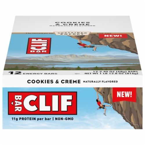 Clif Bar Cookies & Creme Energy Bars Perspective: front