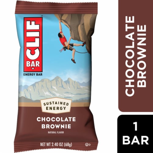 CLIF BAR Chocolate Brownie Energy Protein Bar Perspective: front