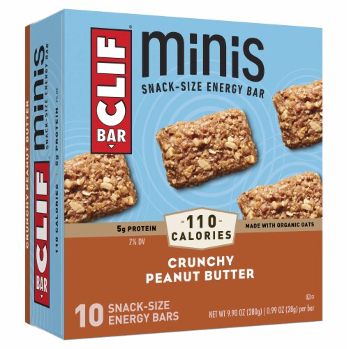 Clif® Bar Crunch Peanut Butter Mini Snack Bars Perspective: front