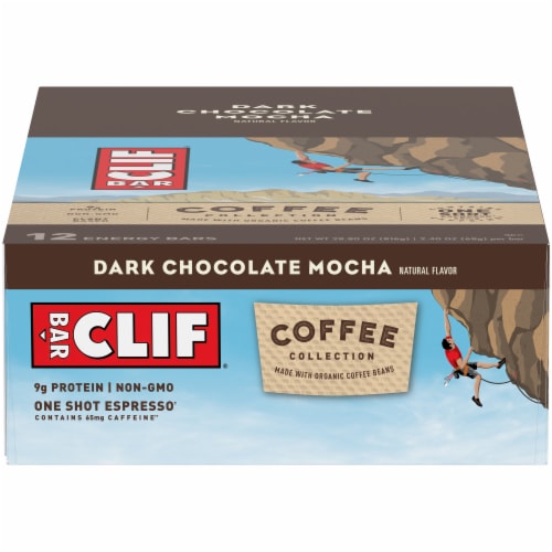 Clif Bar® Coffee Collection Dark Chocolate Mocha Energy Bars Perspective: front