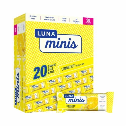 Luna Minis Lemonzest Snack-Size Whole Nutrition Bars Perspective: front