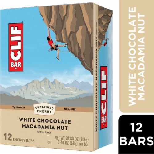 CLIF BAR White Chocolate Macadamia Nut Energy Bars Perspective: front