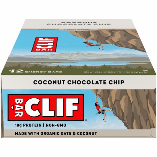 Clif Bar Coconut Chocolate Chip Energy Bars Perspective: front