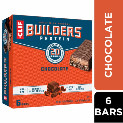CLIF® Builders® Chocolate Protein Bars Perspective: front