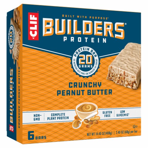 CLIF BAR Energy Bars Crunchy Peanut Butter (2.4 Ounce Protein Bars, 12  Count) 722252301208