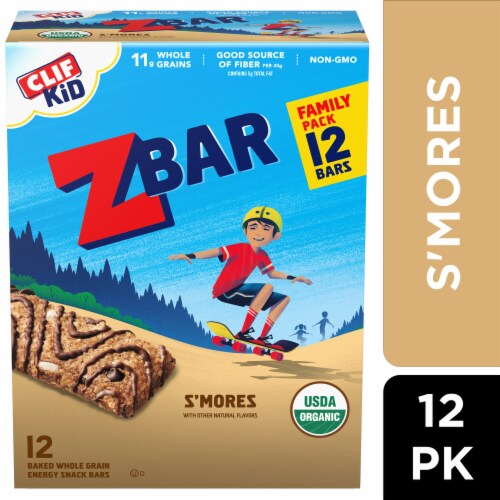 Zbar S'mores Flavor Soft-Baked Energy Snack Granola Bars Perspective: front