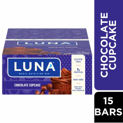 Luna Chocolate Cupcake Whole Nutrition Bars Perspective: front