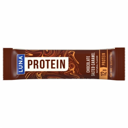Luna Chocolate Salted Caramel Protein Bars Perspective: front