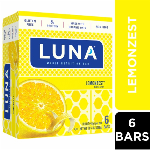 Luna Lemonzest Whole Nutrition Bars Perspective: front