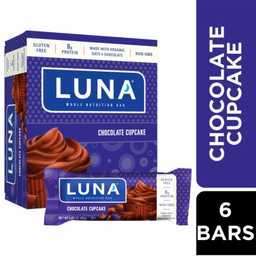 Luna Chocolate Cupcake Whole Nutrition Bars Perspective: front