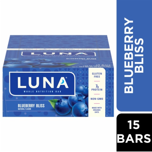 Luna Blueberry Bliss Whole Nutrition Bars Perspective: front
