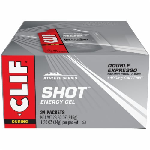 Clif® Shot™ During Double Expresso Energy Gel Packets Perspective: front