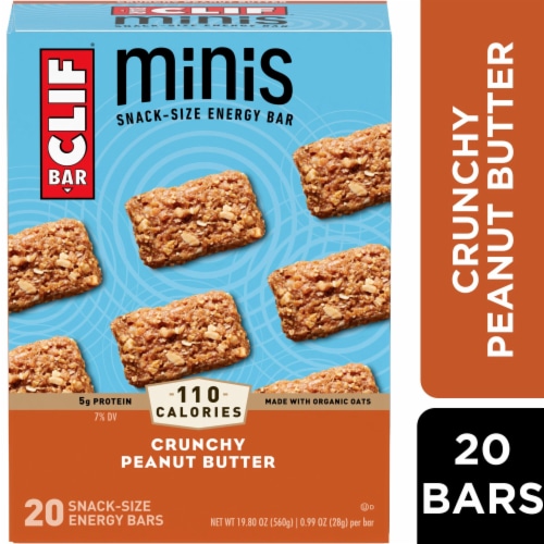 Clif Bar Minis Crunchy Peanut Butter Snack-Size Energy Bars Perspective: front