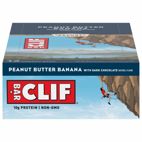 CLIF BAR® Peanut Butter Banana with Dark Chocolate Energy Bars Perspective: front
