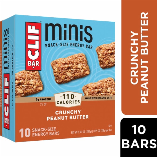 CLIF BAR Minis Crunchy Peanut Butter Snack-Size Energy Bars Perspective: front