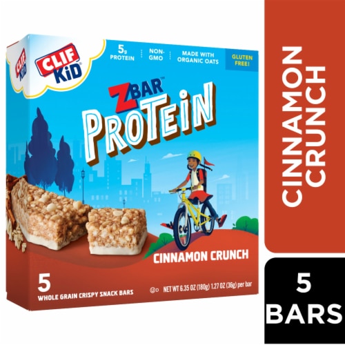 Zbar Protein Cinnamon Crunch Snack Bars Perspective: front