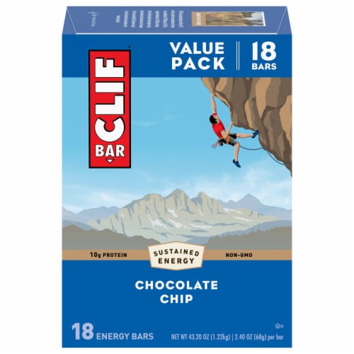 CLIF BAR® Chocolate Chip Energy Bars Perspective: front