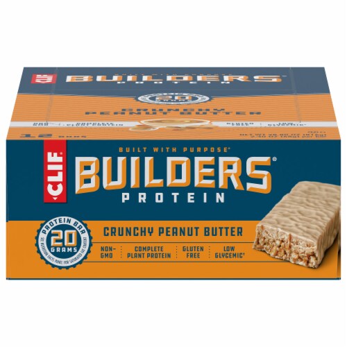 CLIF® Builders® Crunchy Peanut Butter Protein Bars Perspective: front