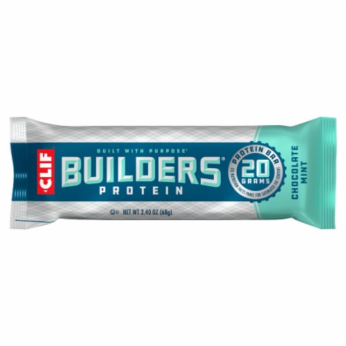 CLIF BUILDERS Chocolate Mint Protein Bar Perspective: front