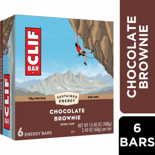 Clif Bar Chocolate Brownie Flavor Energy Bars Perspective: front