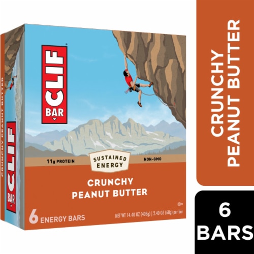 CLIF BAR® Crunchy Peanut Butter Energy Bars Perspective: front