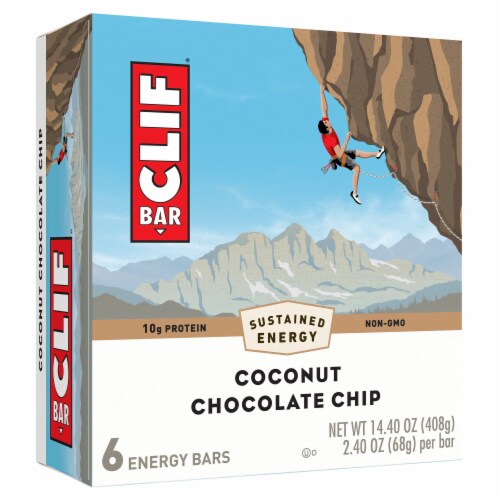 CLIF BAR® Coconut Chocolate Chip Energy Bars Perspective: front