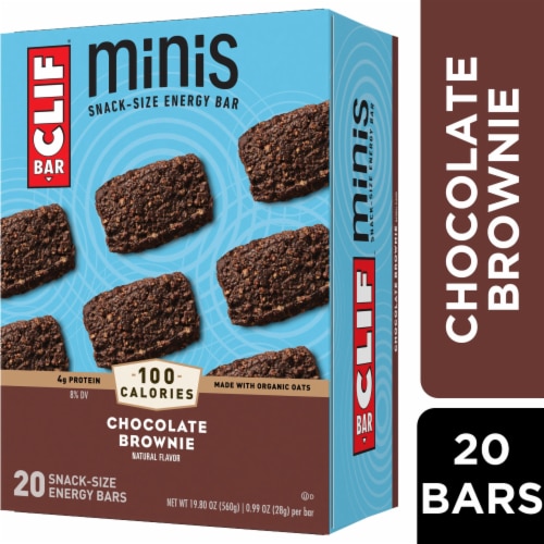 Clif Bar Minis Chocolate Brownie Flavor Snack-Size Energy Bars Perspective: front