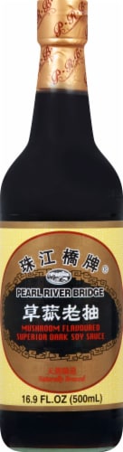 Pearl River Bridge Mushroom Flavored Dark Soy Sauce Perspective: front