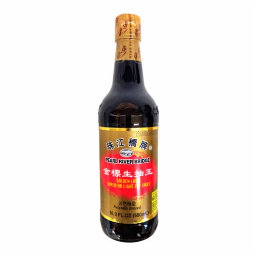 Pearl River Bridge Golden Label Superior Light Soy Sauce Perspective: front