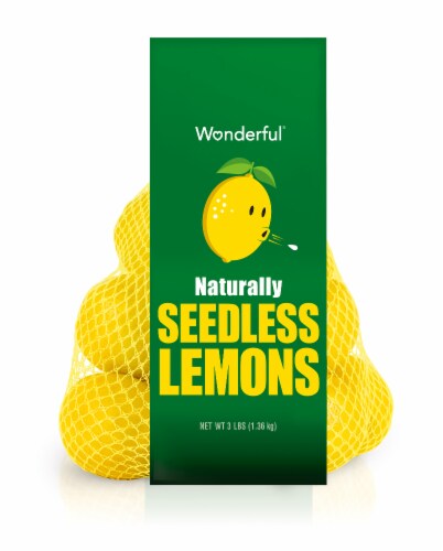 Wonderful® Naturally Seedless Lemons Bag Perspective: front