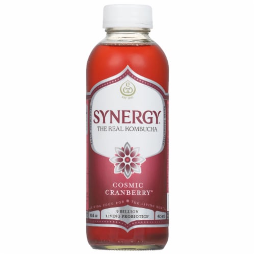 GT's Living Foods Synergy® Organic Cosmic Cranberry® Kombucha Perspective: front