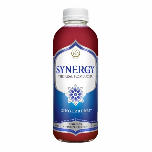 GT's Living Foods Synergy Organic Gingerberry Kombucha Perspective: front