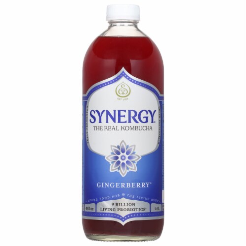 GT's Living Foods Synergy Organic Gingerberry Kombucha Perspective: front