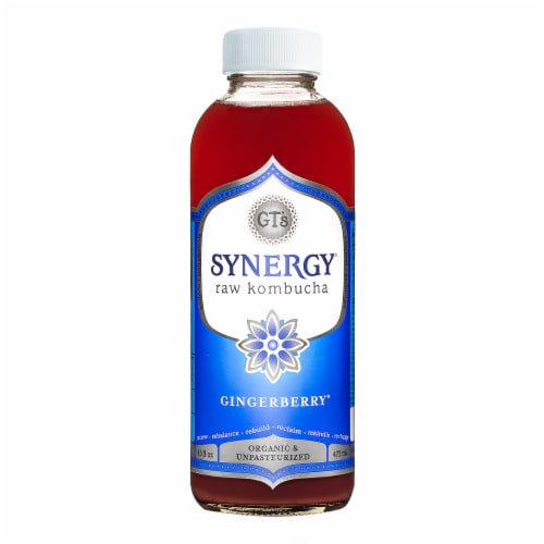 GT's Living Foods Synergy® Organic Gingerberry® Kombucha Perspective: front