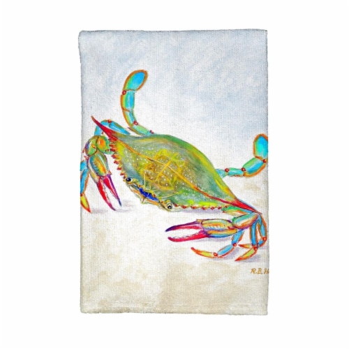 Betsy Drake KT1026 More Than Blue Kitchen Towel Perspective: front