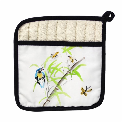 Betsy Drake PT017 Birds & Bees II Pot Holder Perspective: front