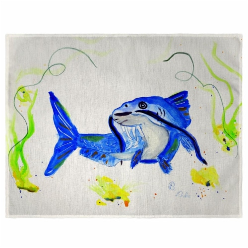 Betsy Drake PM741 Betsys Catfish Place Mat - Set of 4 Perspective: front