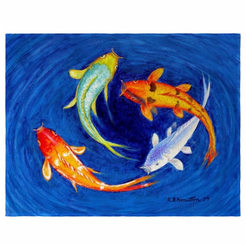 Betsy Drake PM857 Swirling Koi Place Mat - Set of 4 Perspective: front