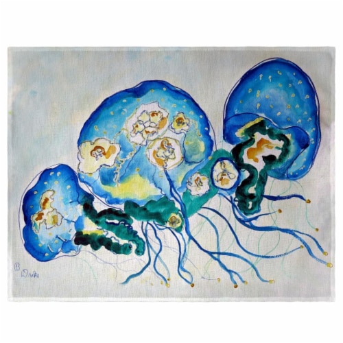 Betsy Drake PM1020 Multi-Jellyfish Place Mat - Set of 4 Perspective: front