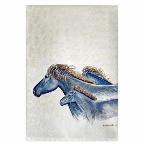Betsy Drake GT1019 Wild Horses Guest Towel Perspective: front