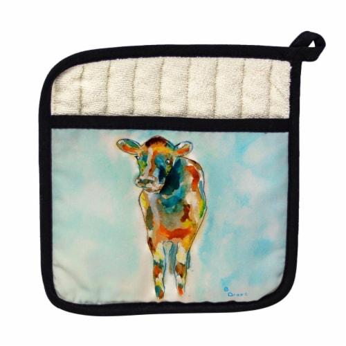 Betsy Drake Betsys Cow Pot Holder Perspective: front