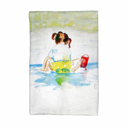 Betsy Drake KT729 Pigtails Playing Kitchen Towel Perspective: front
