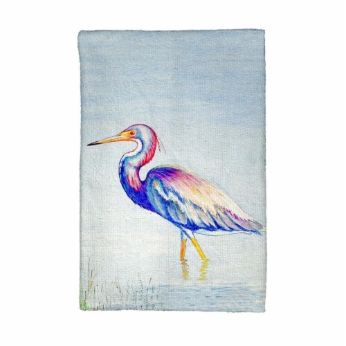 Betsy Drake KT756 Tri-Colored Heron Kitchen Towel Perspective: front