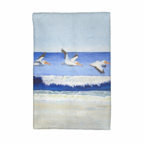 Betsy Drake KT1076 Skimming the Surf Kitchen Towel Perspective: front
