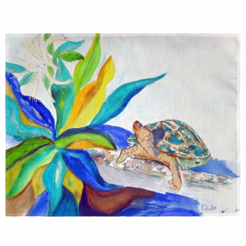 Betsy Drake PM1071 Turtle & Lily Place Mat - Set of 4 Perspective: front