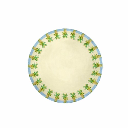 Betsy Drake TR400G 68 in. Pineapples Table Cloth Perspective: front