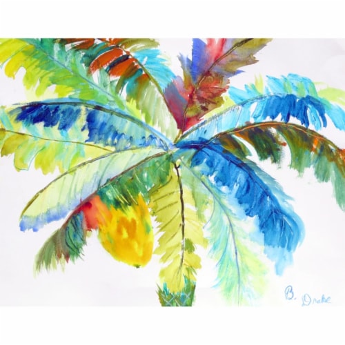 Betsy Drake PM1094 Big Palms Place Mat - Set of 4 Perspective: front